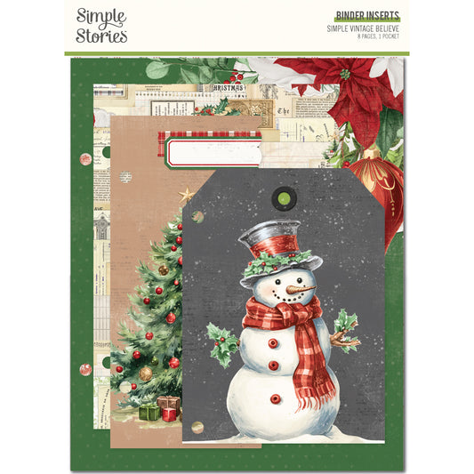 Simple Vintage Believe . 6x8 Binder Inserts