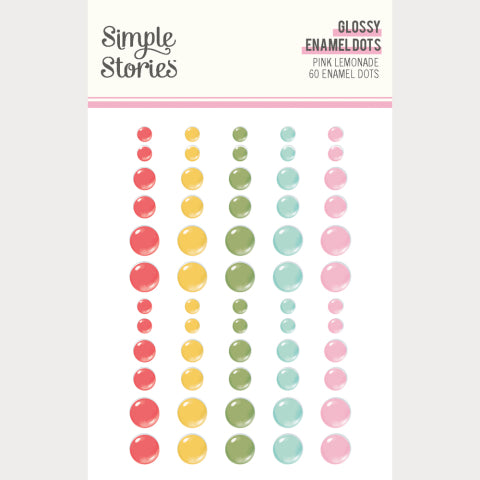 Pink Lemonade . Glossy Enamel Dots