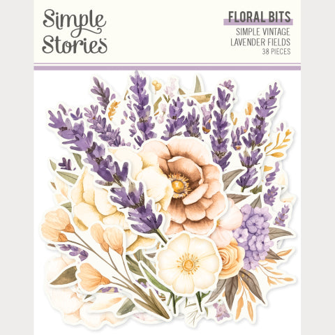 Simple Vintage Lavender Fields . Floral Bits