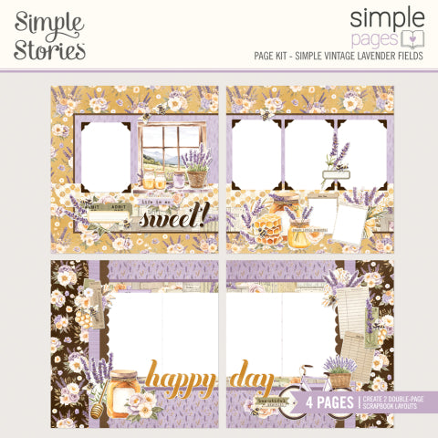 Simple Vintage Lavender Fields . Simple Pages Page Kit