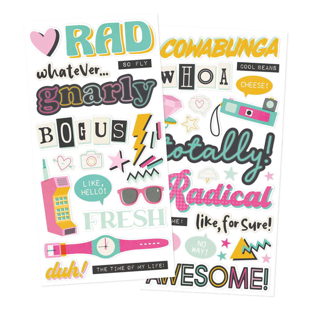 Totally 80's . Foam Stickers