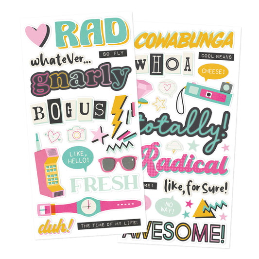 Totally 80's . Foam Stickers