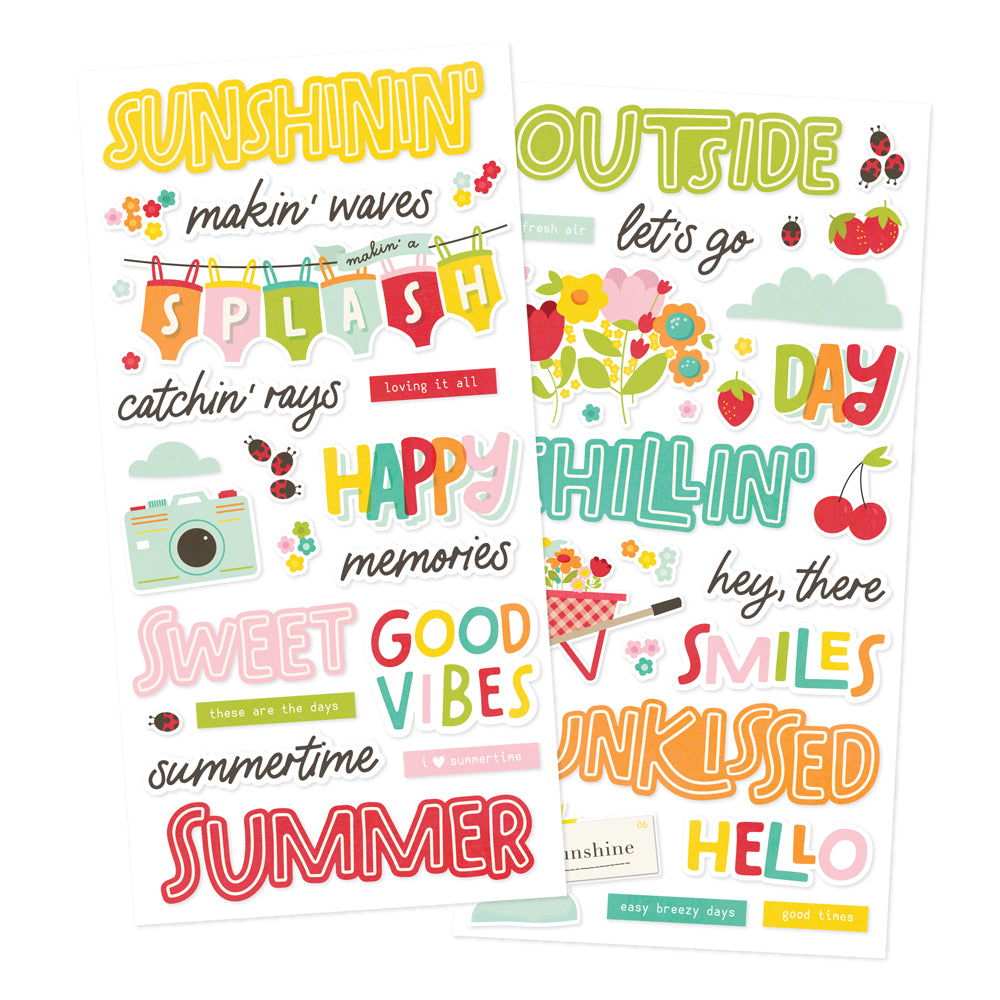 Sweet Summertime . Foam Stickers