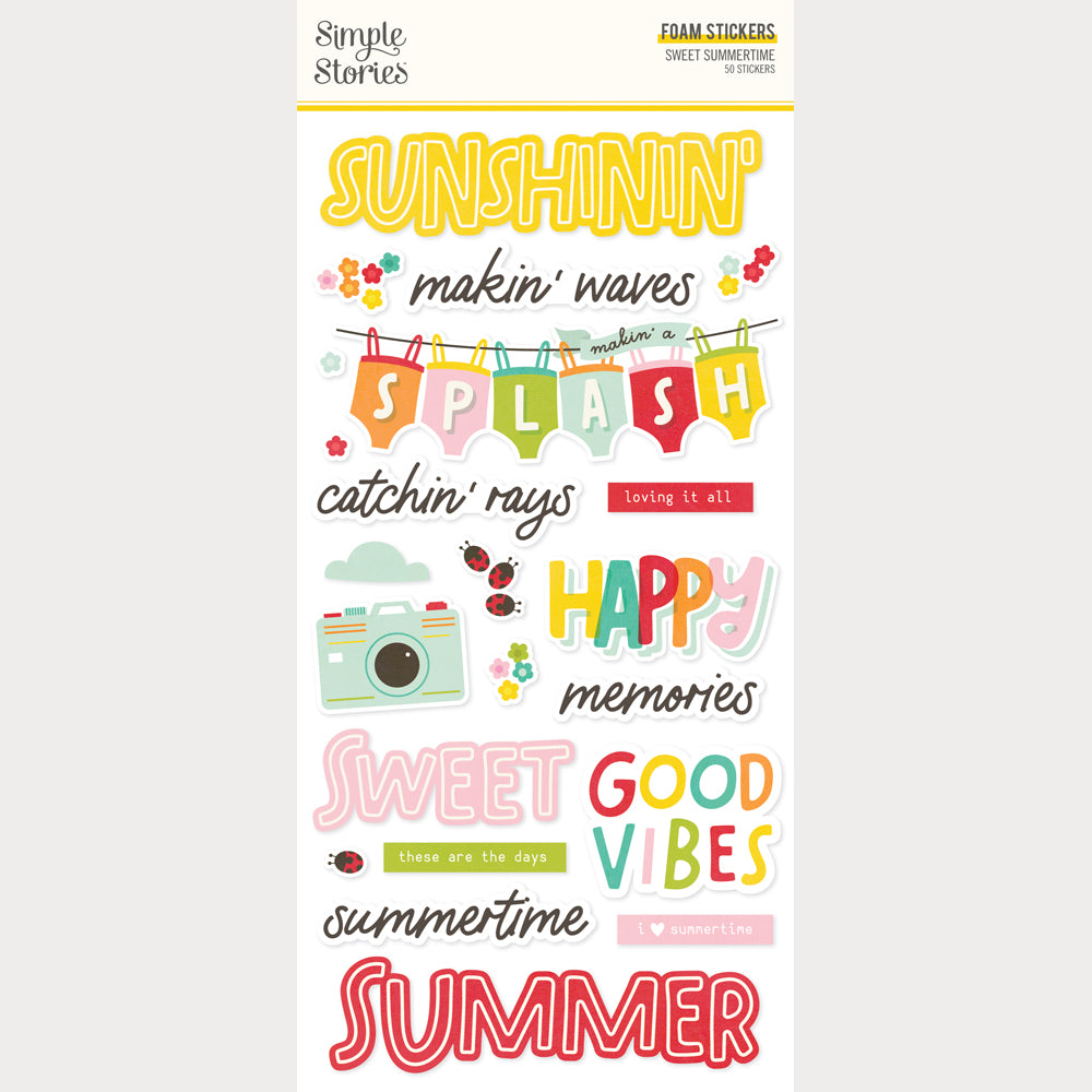 Sweet Summertime . Foam Stickers