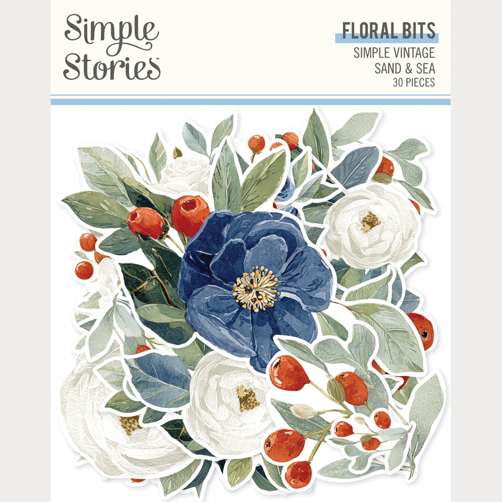 Simple Vintage Sand & Sea . Floral Bits & Pieces