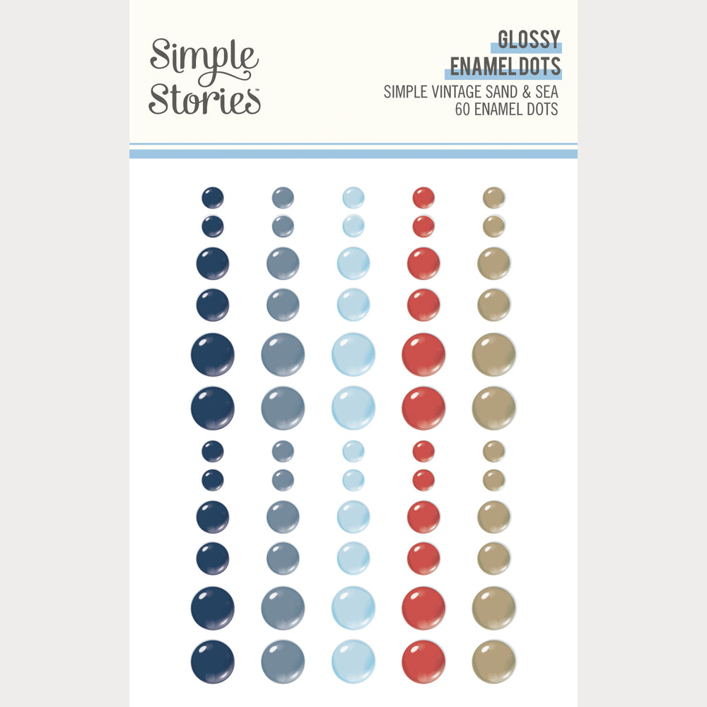 Simple Vintage Sand & Sea . Enamel Dots