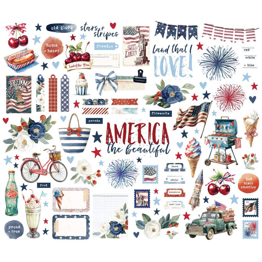 Simple Vintage Land of the Free . Bits & Pieces