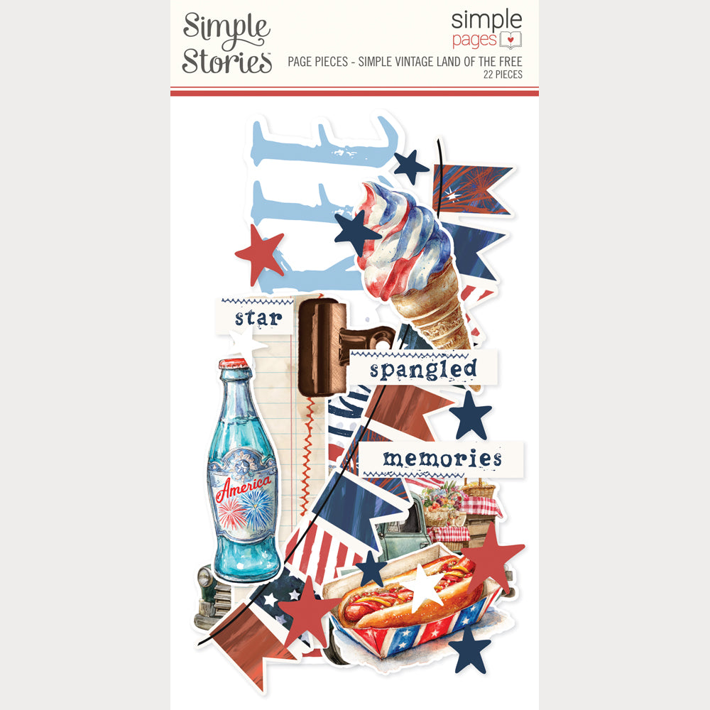 Simple Vintage Land of the Free . Page Pieces