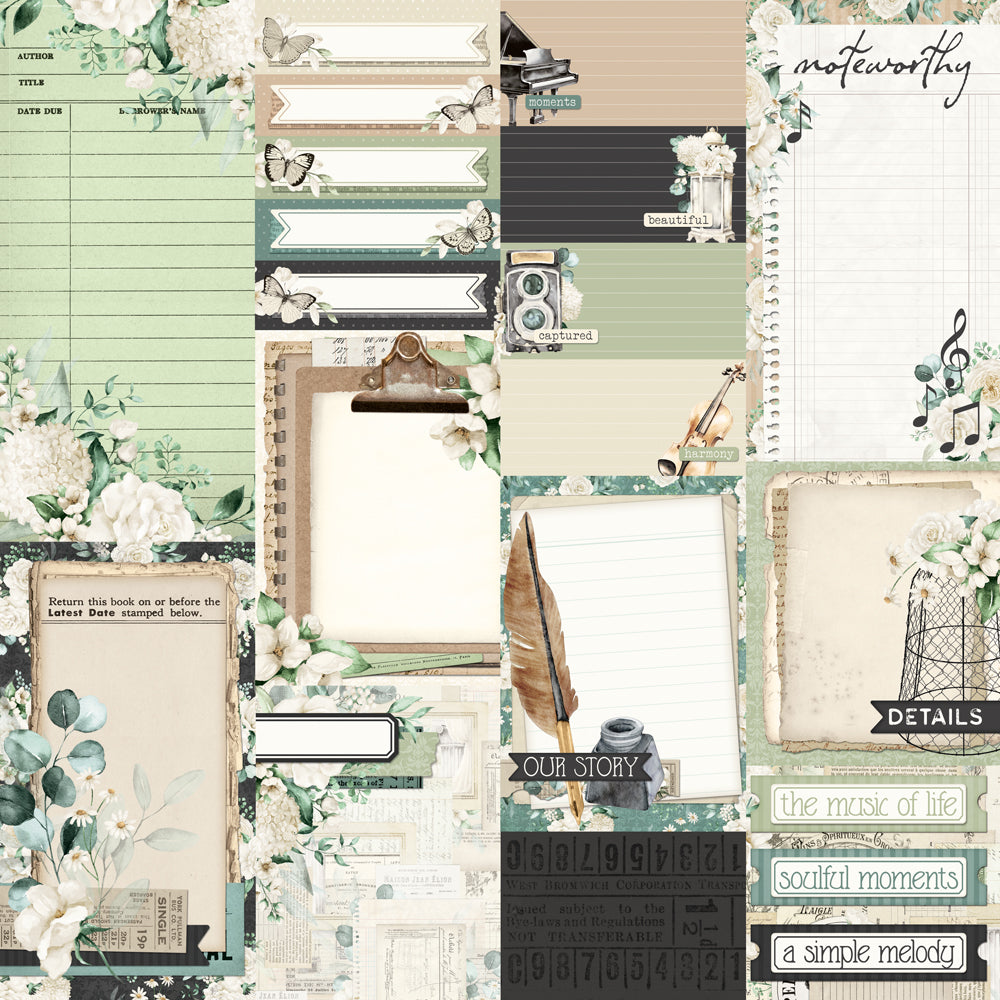 Simple Vintage Timeless Harmony . Journal Elements