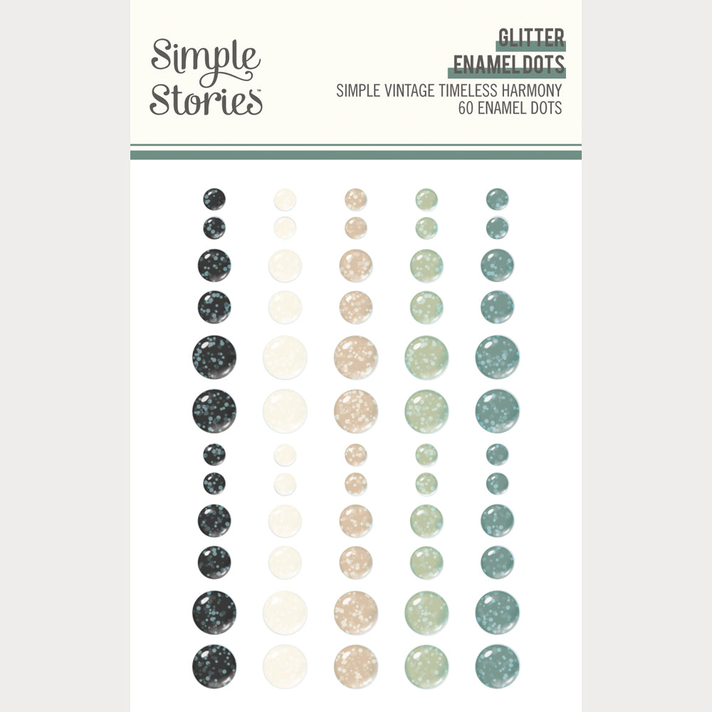 Simple Vintage Timeless Harmony . Glitter Enamel Dots