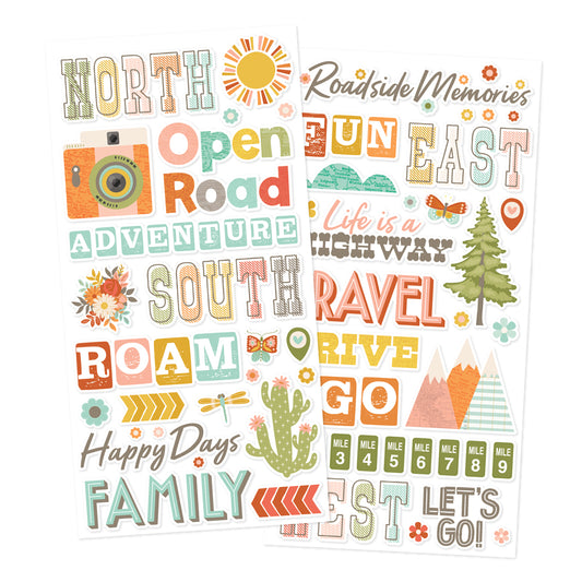 Open Road . Foam Stickers