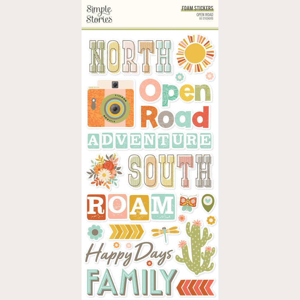 Open Road . Foam Stickers
