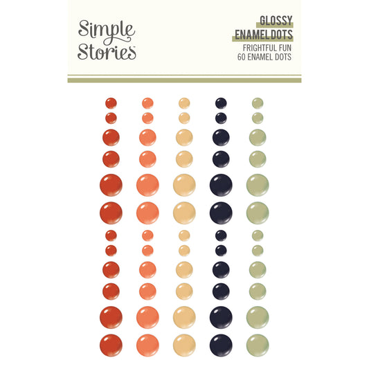 Frightful Fun . Glossy Enamel Dots