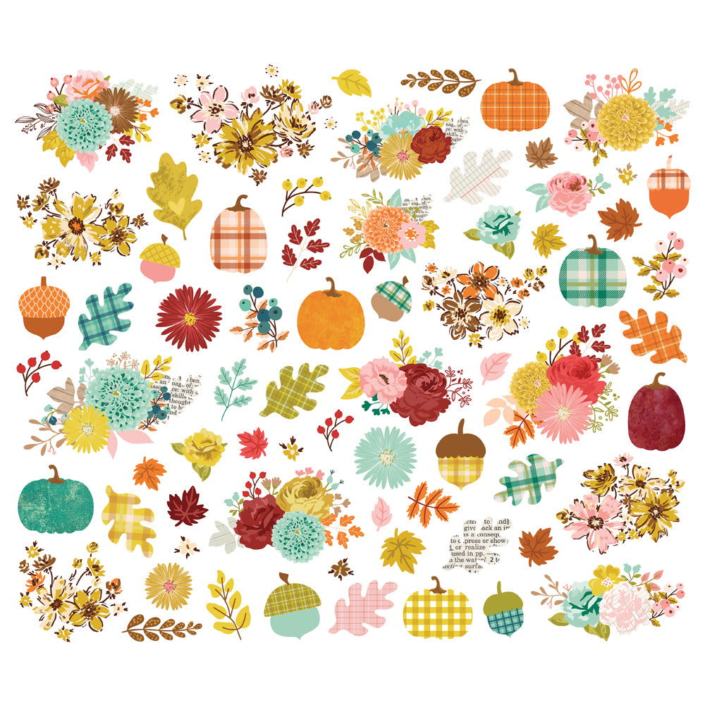 Pumpkins & Plaid . Floral Bits