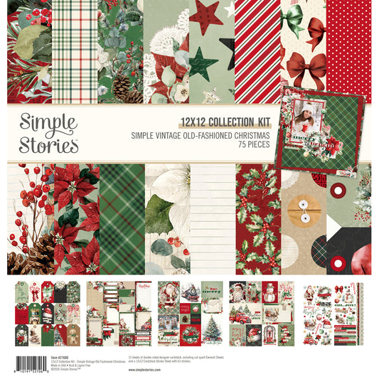 Simple Vintage Old-Fashioned Christmas . Collection Kit