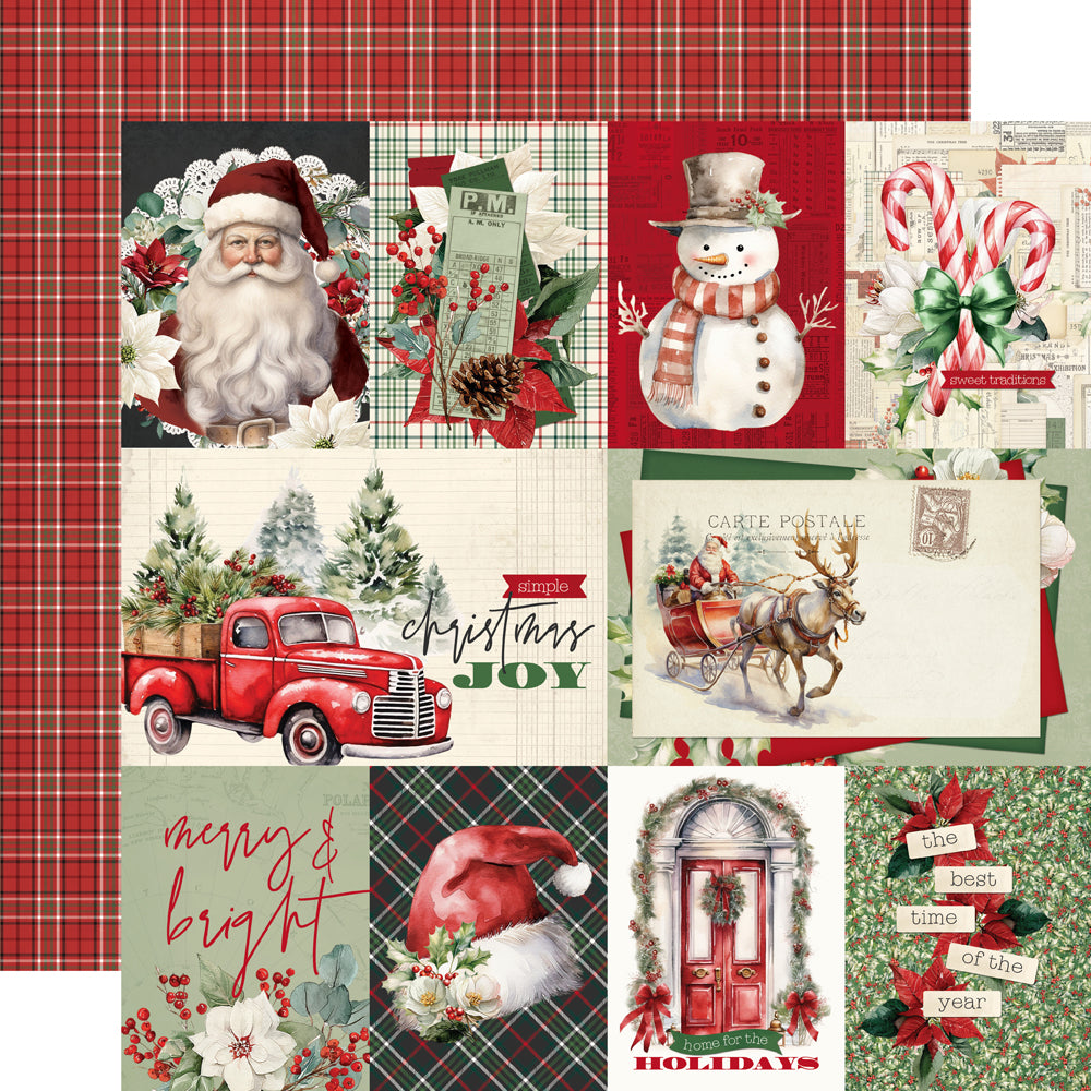 Simple Vintage Old-Fashioned Christmas . 3x4/4x6 Elements