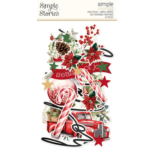 Simple Vintage Old-Fashioned Christmas . Simple Pages Page Pieces