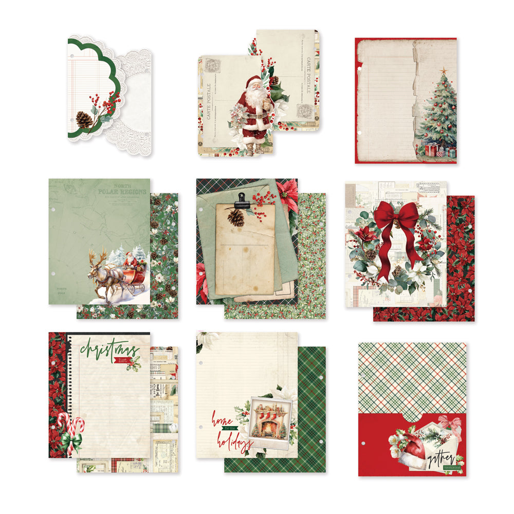 Simple Vintage Old-Fashioned Christmas . Sn@p! 6x8 Binder Inserts