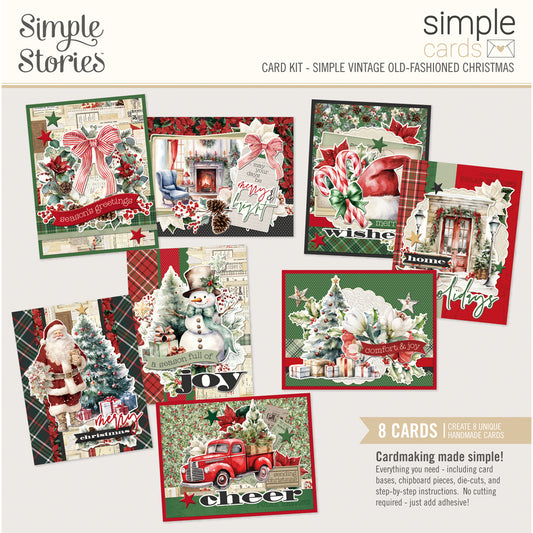 Simple Vintage Old-Fashioned Christmas . Simple Cards Card Kit