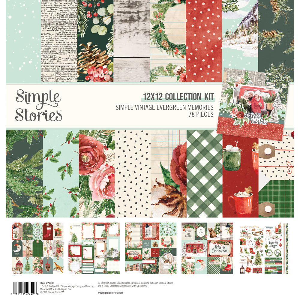 Simple Vintage Evergreen Memories . Collection Kit