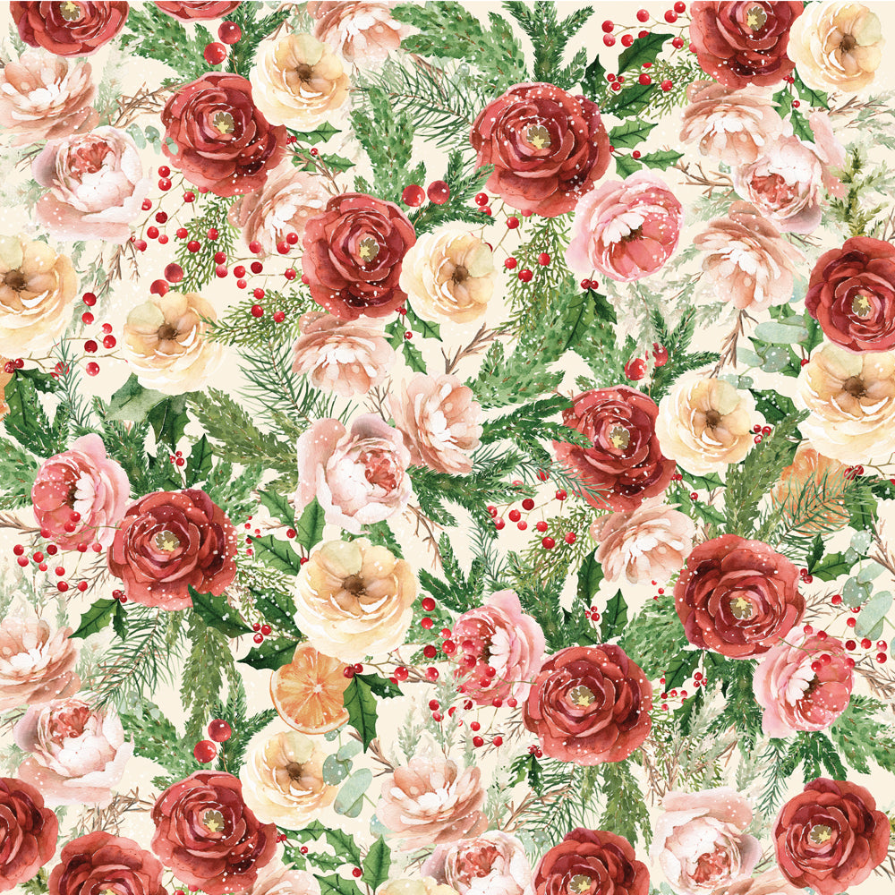 Simple Vintage Evergreen Memories . Frosted Blooms
