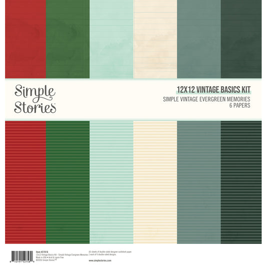 Simple Vintage Evergreen Memories . Basics Kit