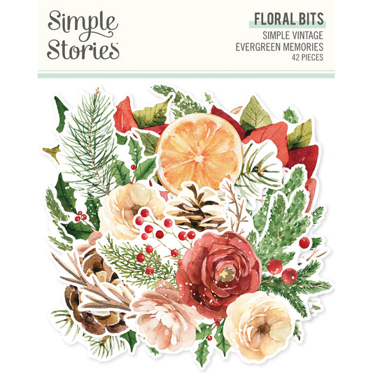 Simple Vintage Evergreen Memories . Floral Bits & Pieces