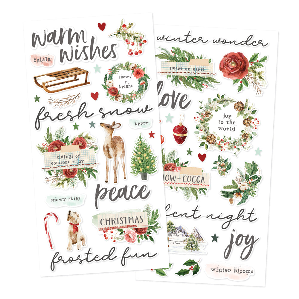 Simple Vintage Evergreen Memories . Foam Stickers