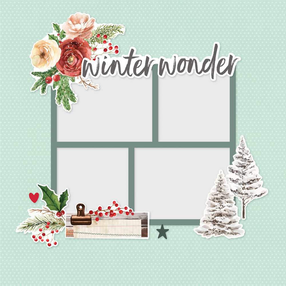 Simple Vintage Evergreen Memories . Simple Pages Page Pieces