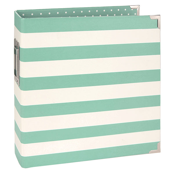 Robin's Egg Binder . 6x8 Striped