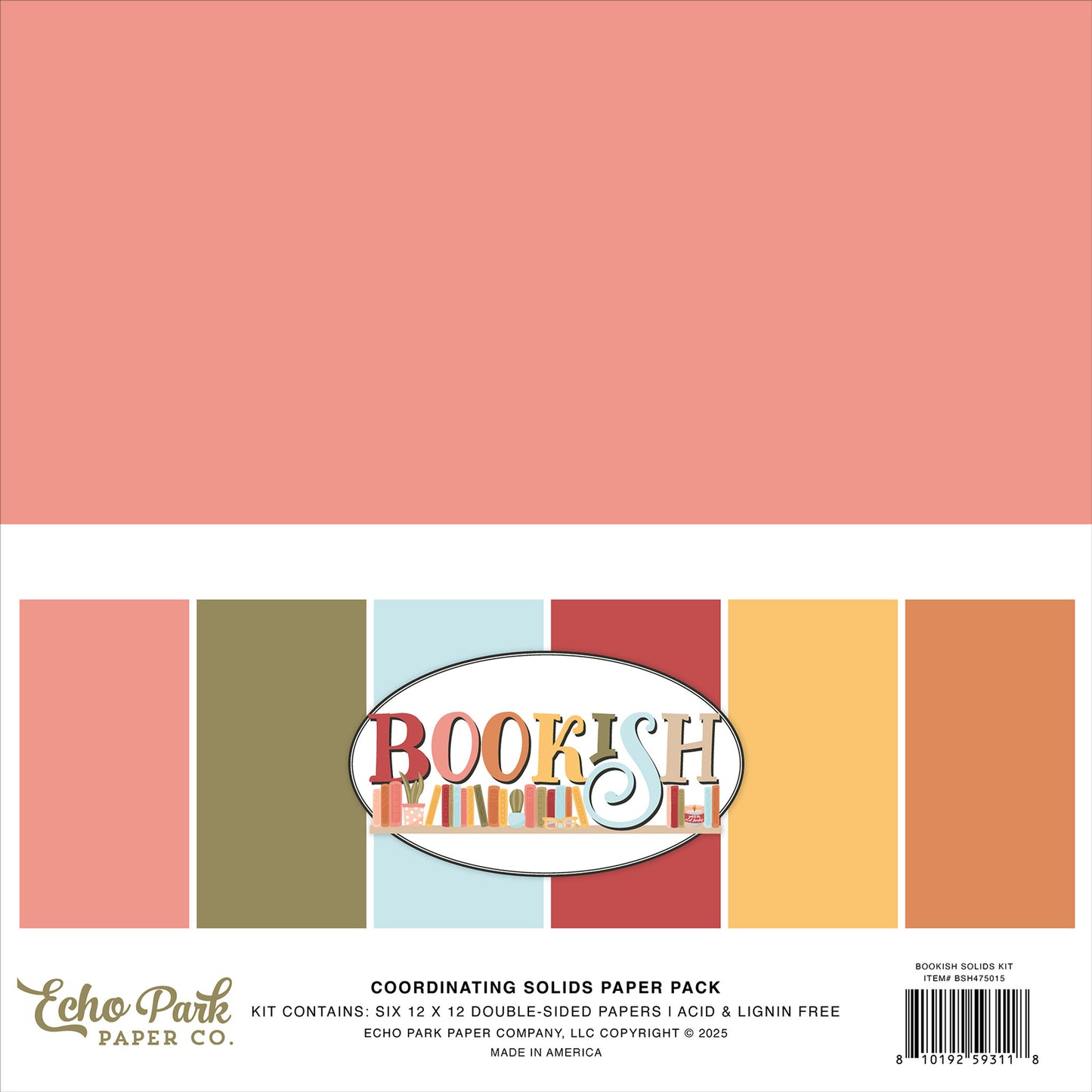 Bookish . Coordinating Solids Paper Pack