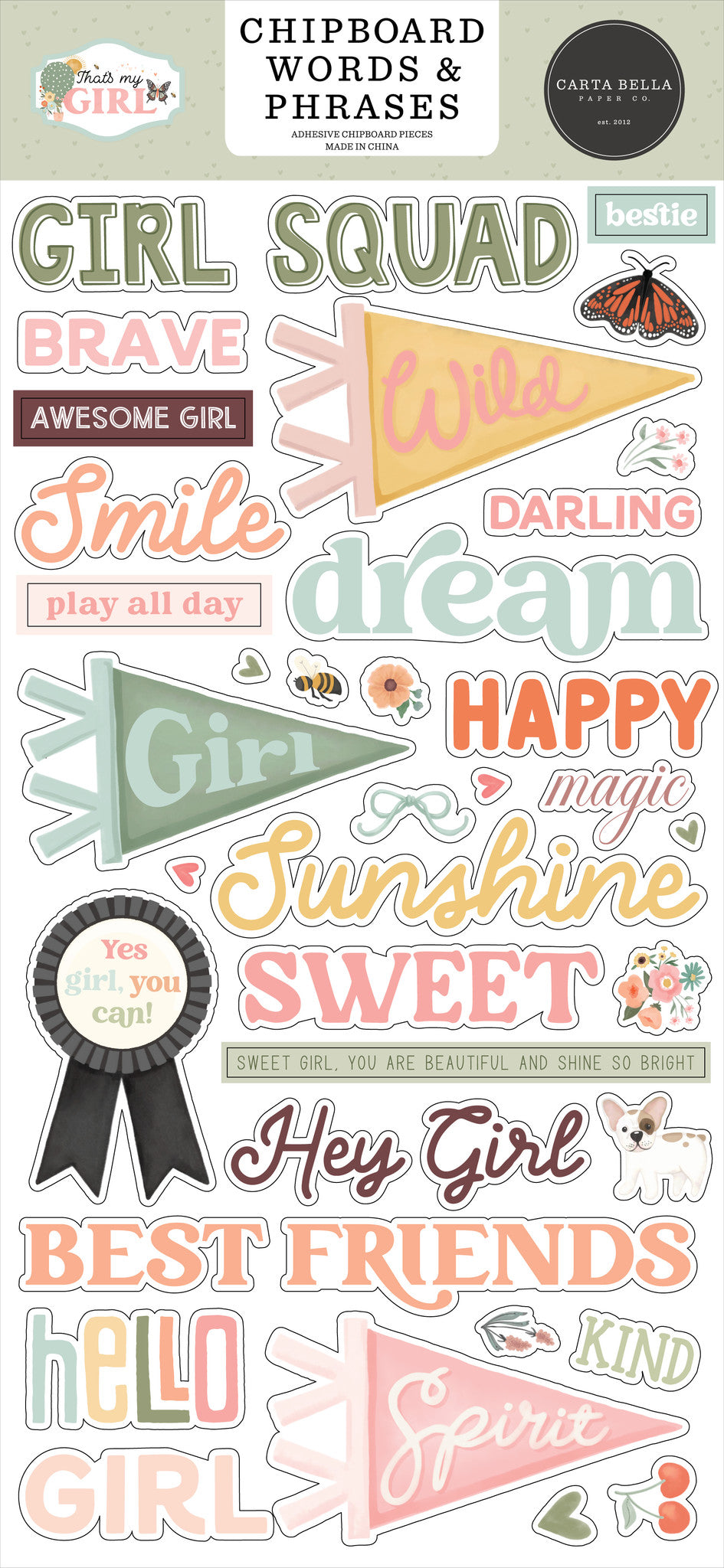 That's My Girl . Chipboard Words & Phrases