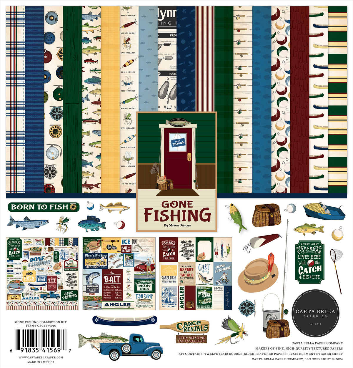 Fish Collection Kit Gone Fishing . Collection Kit – Custom Scrapbook Design