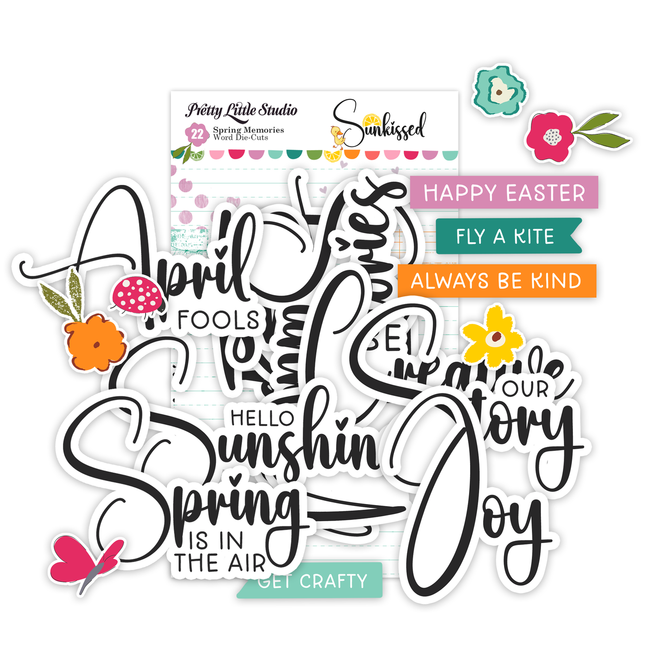 Pre Cut Spring Promise Sunkissed . Spring Memories Word Die-Cuts – Custom Scrapbook Design