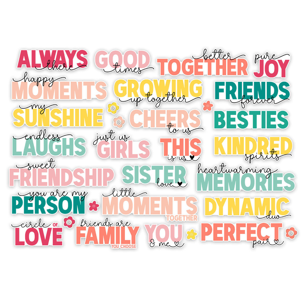 Love is Kind . Friends Forever Word Die Cut Titles