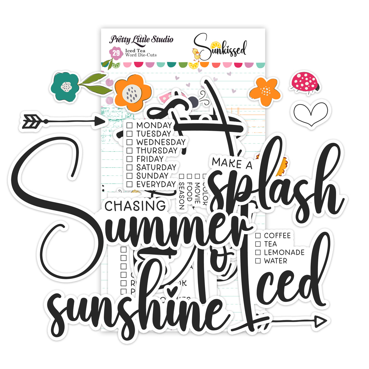 Sunkissed . Iced Tea Clear Stickers