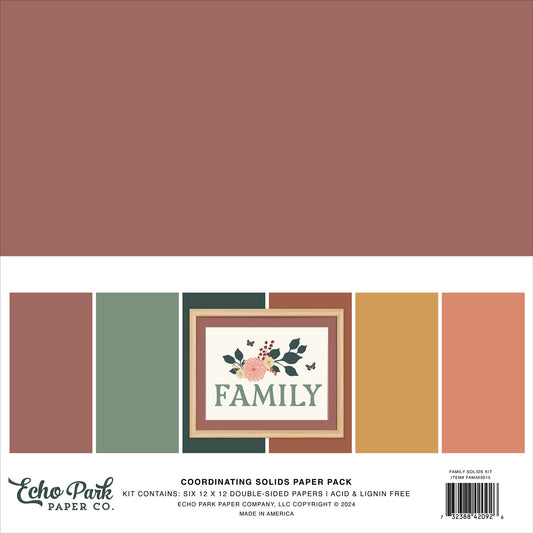 Family . Coordinating Solids Paper Pack