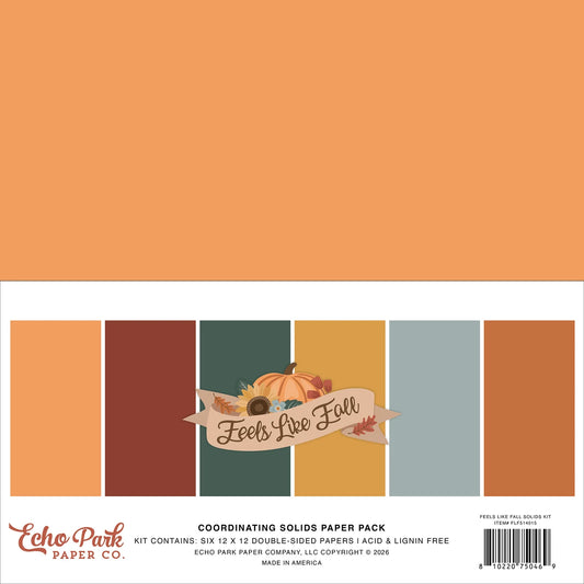 Feels Like Fall . Coordinating Solids Paper Pack