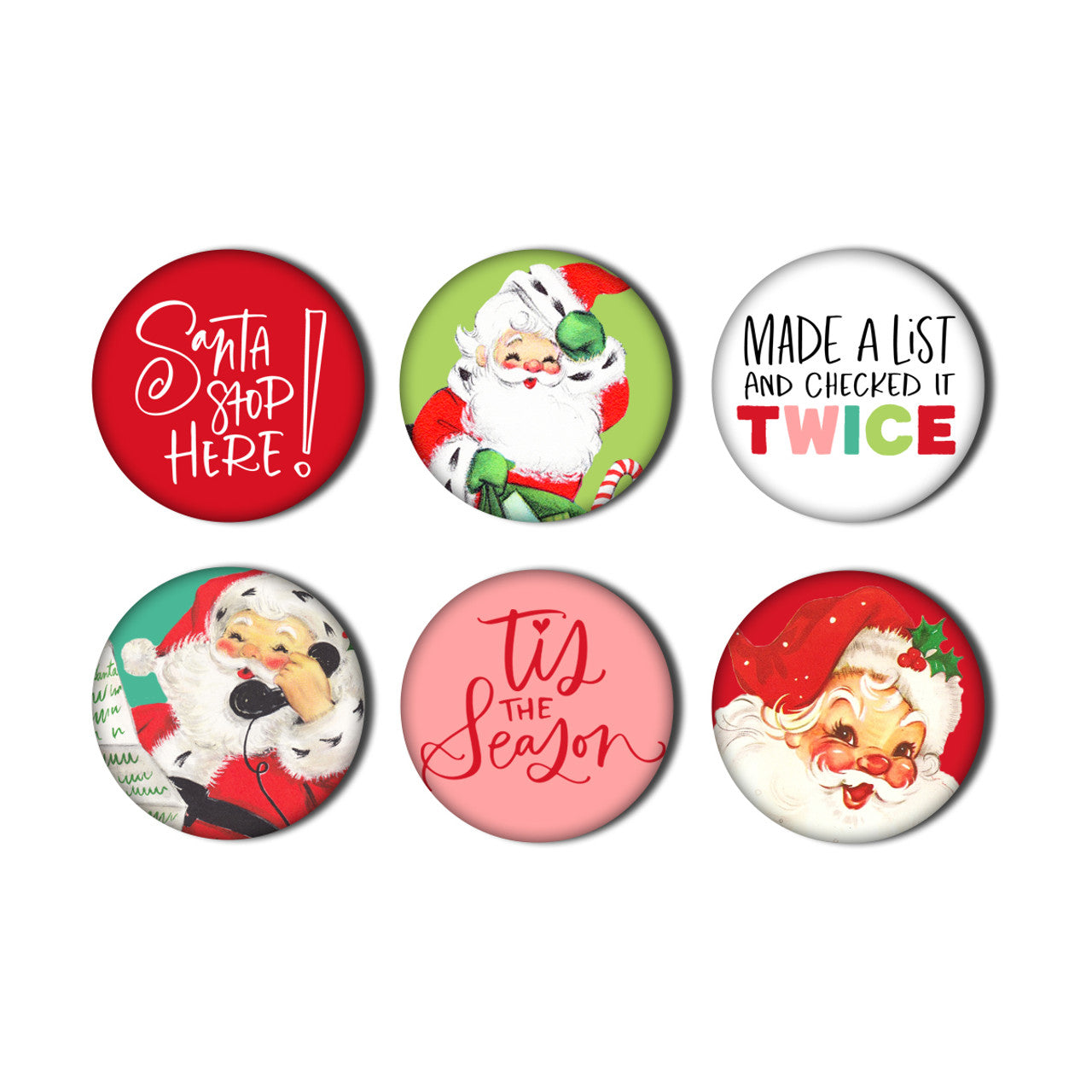 Christmas Cheer . Wish List Flair Buttons