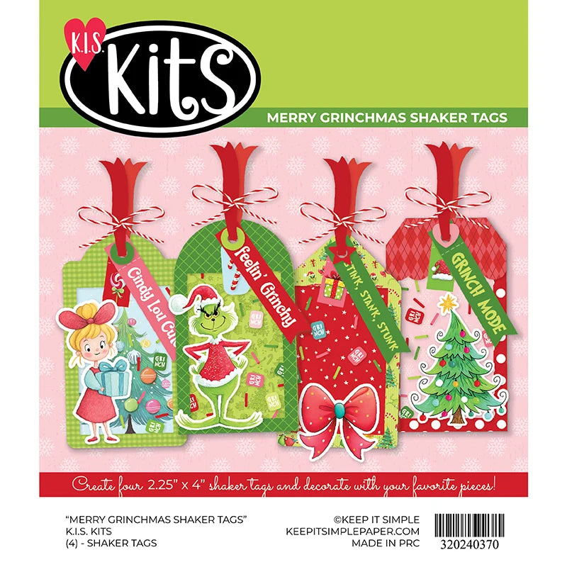 Merry Grinchmas . Shaker Tags