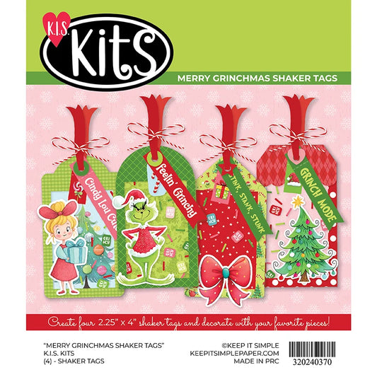 Merry Grinchmas . Shaker Tags