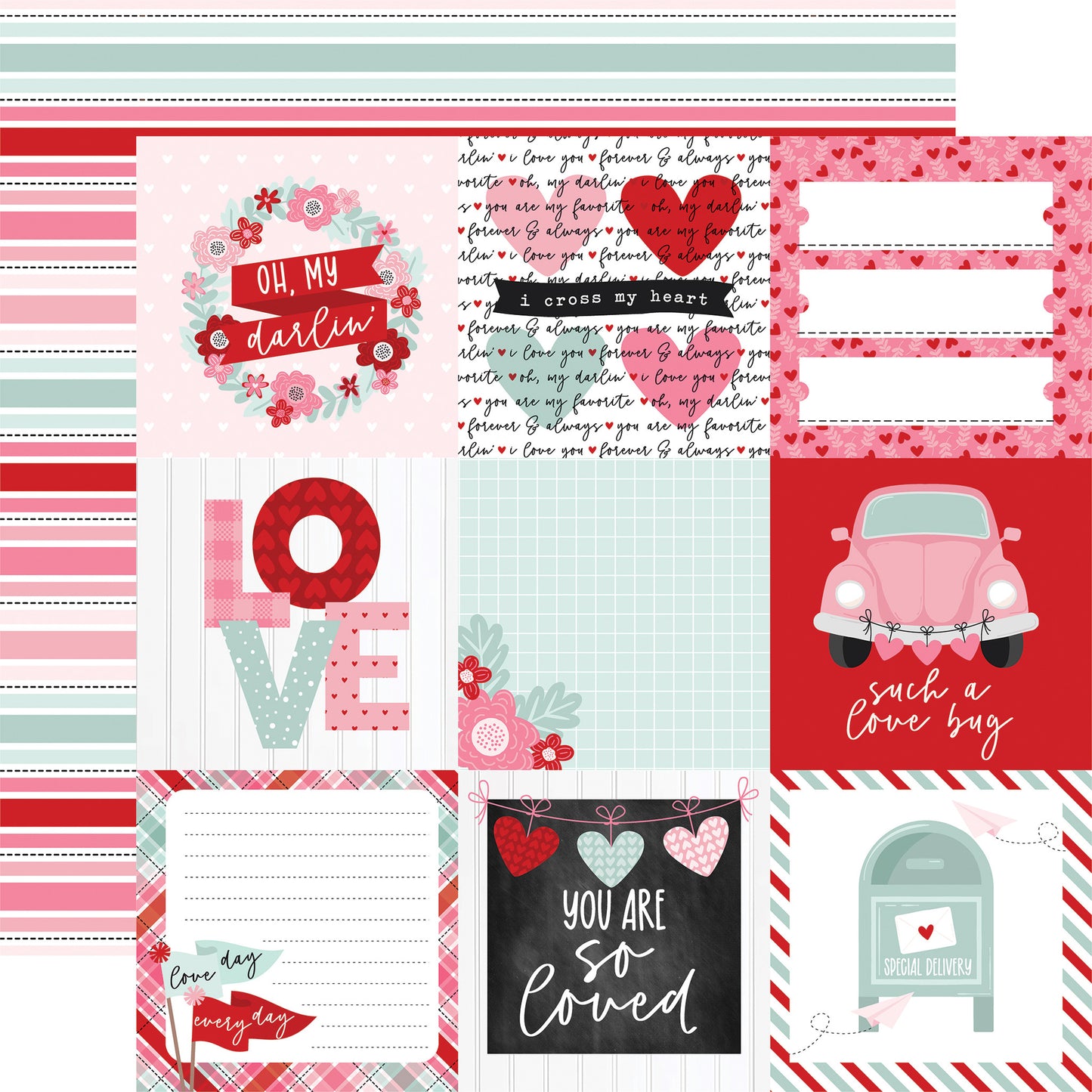 Love Notes . 4x4 Journaling Cards