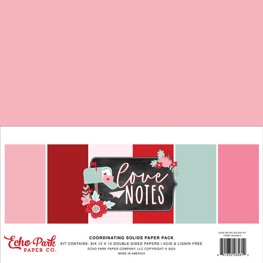 Love Notes . Coordinating Solids Paper Pack