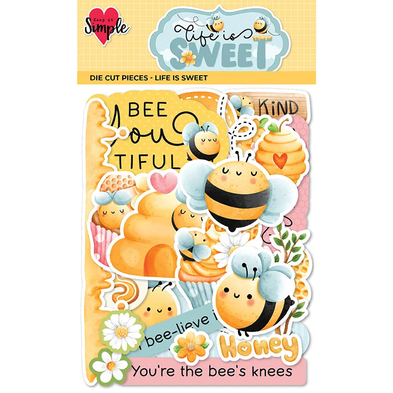 Life is Sweet . Busy Bees Die Cut Pieces