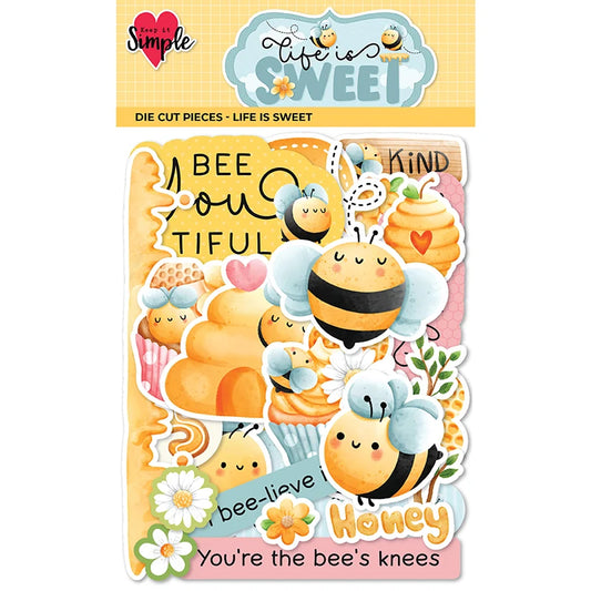 Life is Sweet . Busy Bees Die Cut Pieces