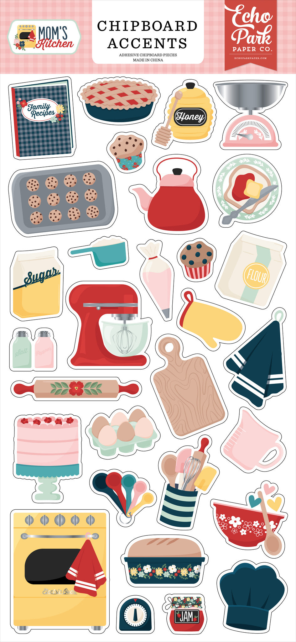 Mom's Kitchen . Chipboard Accents