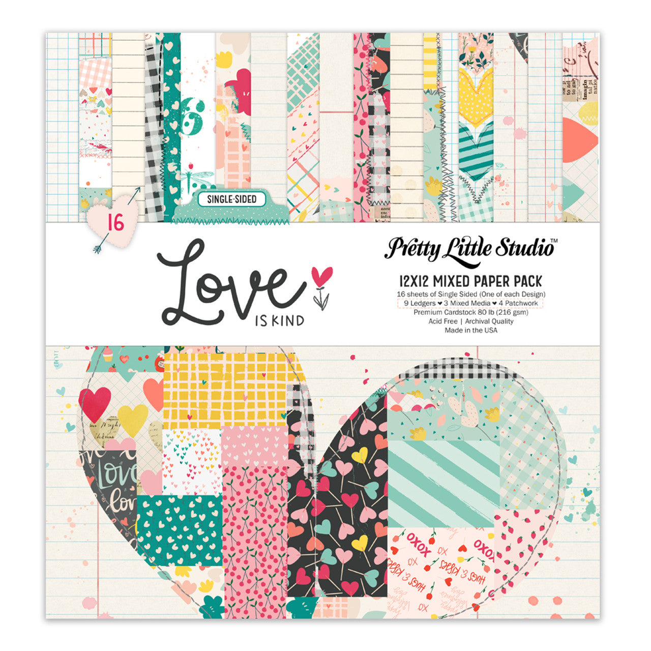 Love is Kind . 12 x 12 Mixed Paper Pack