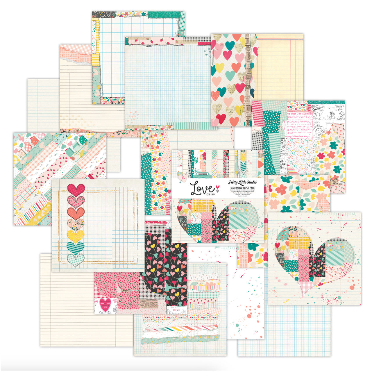 Love is Kind . 12 x 12 Mixed Paper Pack