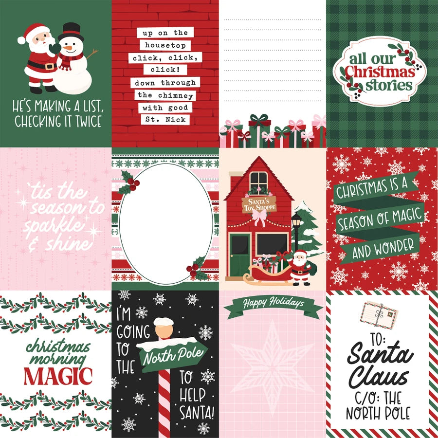 North Pole Christmas . 3x4 Journaling Cards