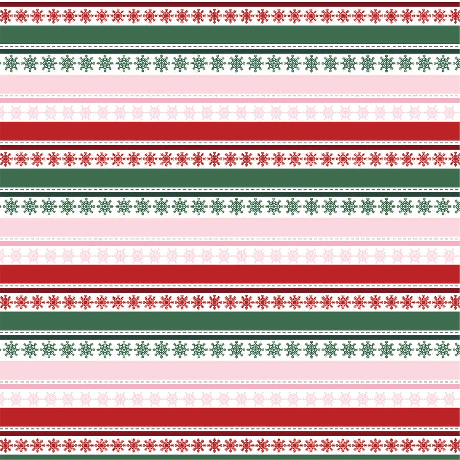 North Pole Christmas . Snowflake Stripes